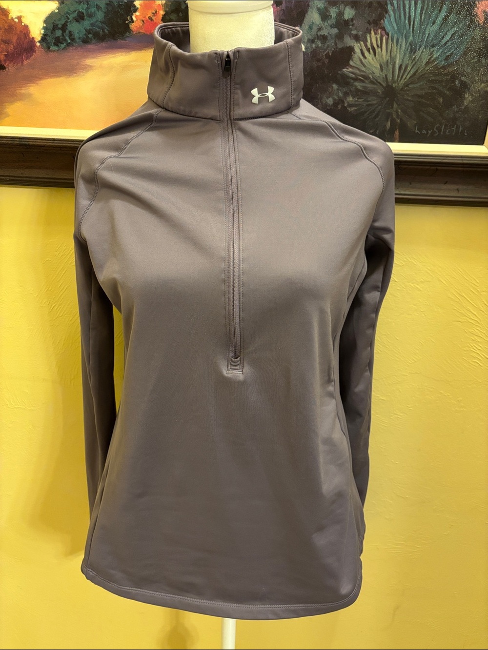 Under Armour Women's Half-Zip Performance Pullover - Charcoal Gray